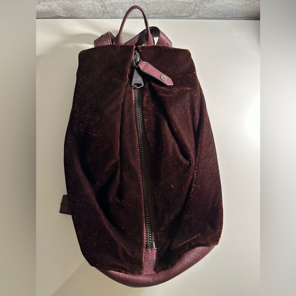 Aimee Kenstenberg Velvet Burgundy Backpack